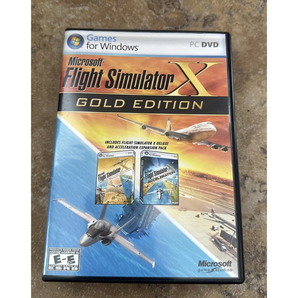 Microsoft Flight Simulator X Gold Edition PC Windows w/Acceleration Expansion